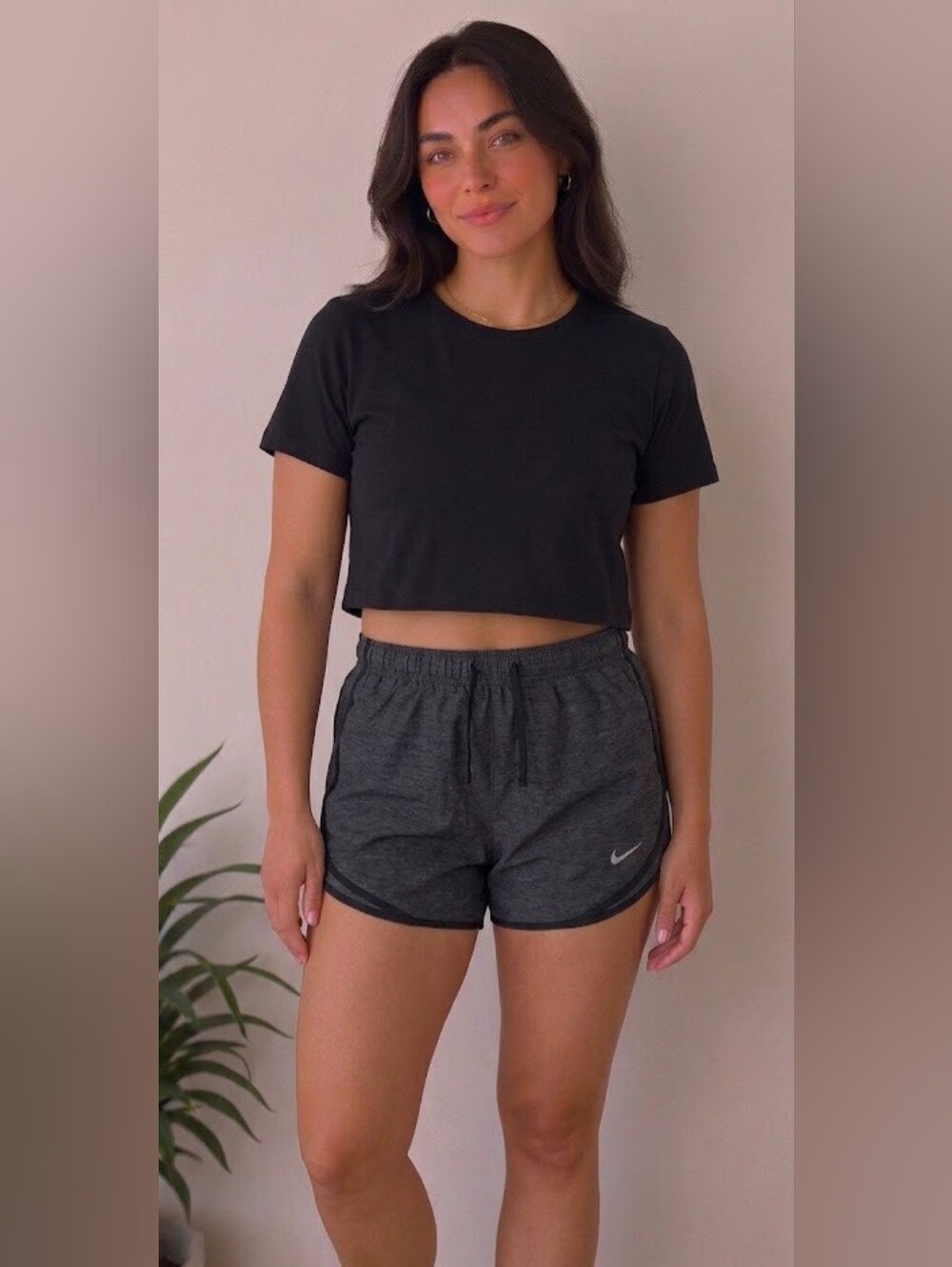Nike Black Shorts with White Swoosh